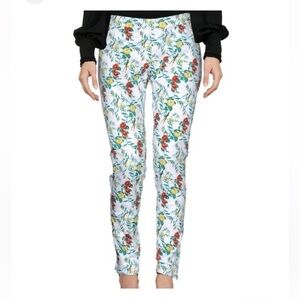 Armani Jeans White  Floral Trousers